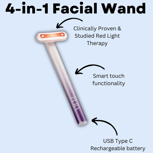 4-in-1 Red Light Therapy Wand - Zen Glow Beauty